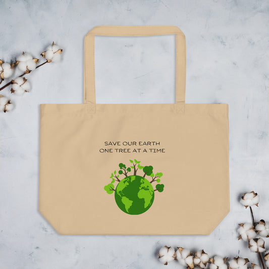 Large Save The Earth Tote